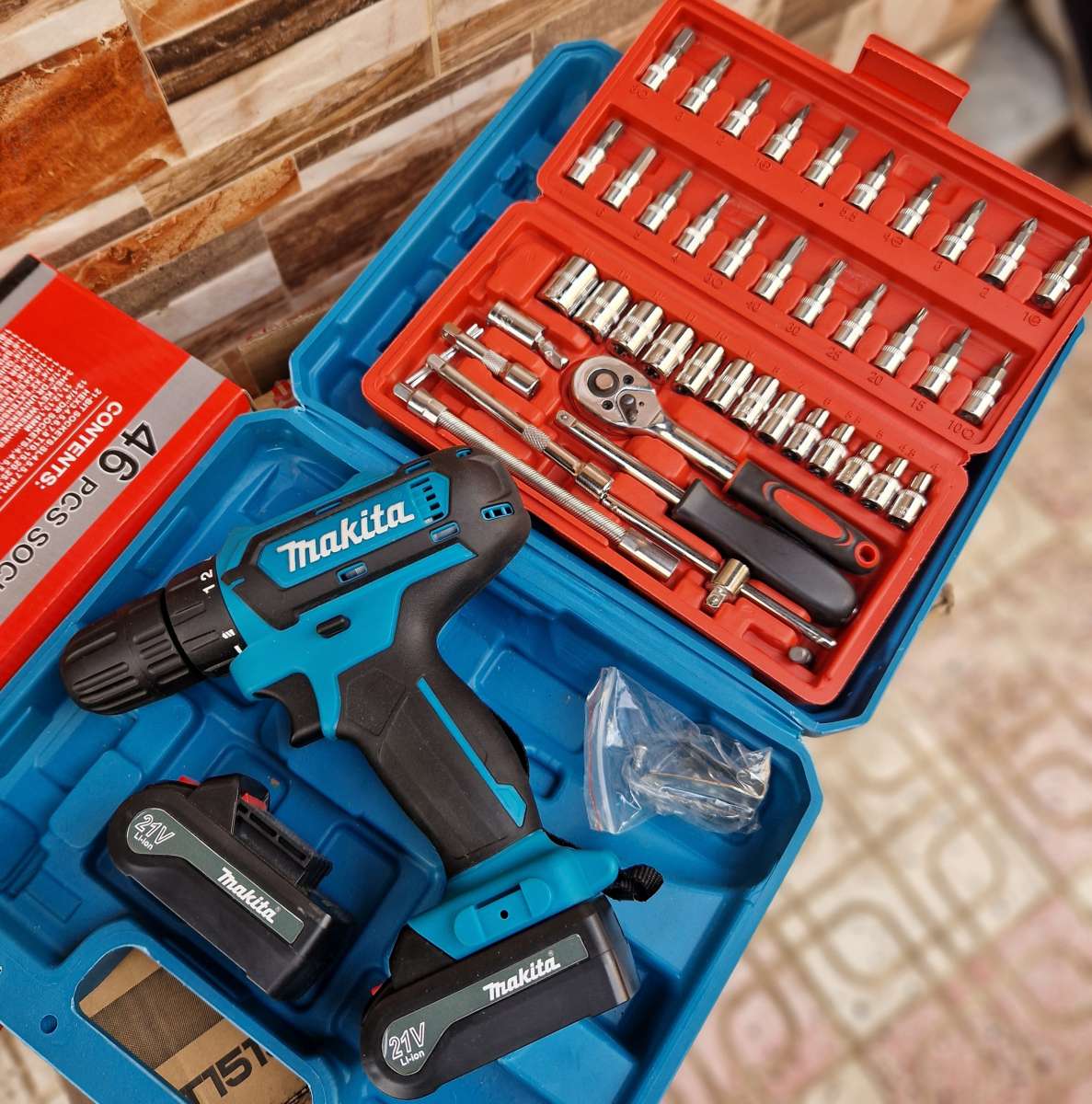 pack visseuse makita 21v plus caise 46pcs
