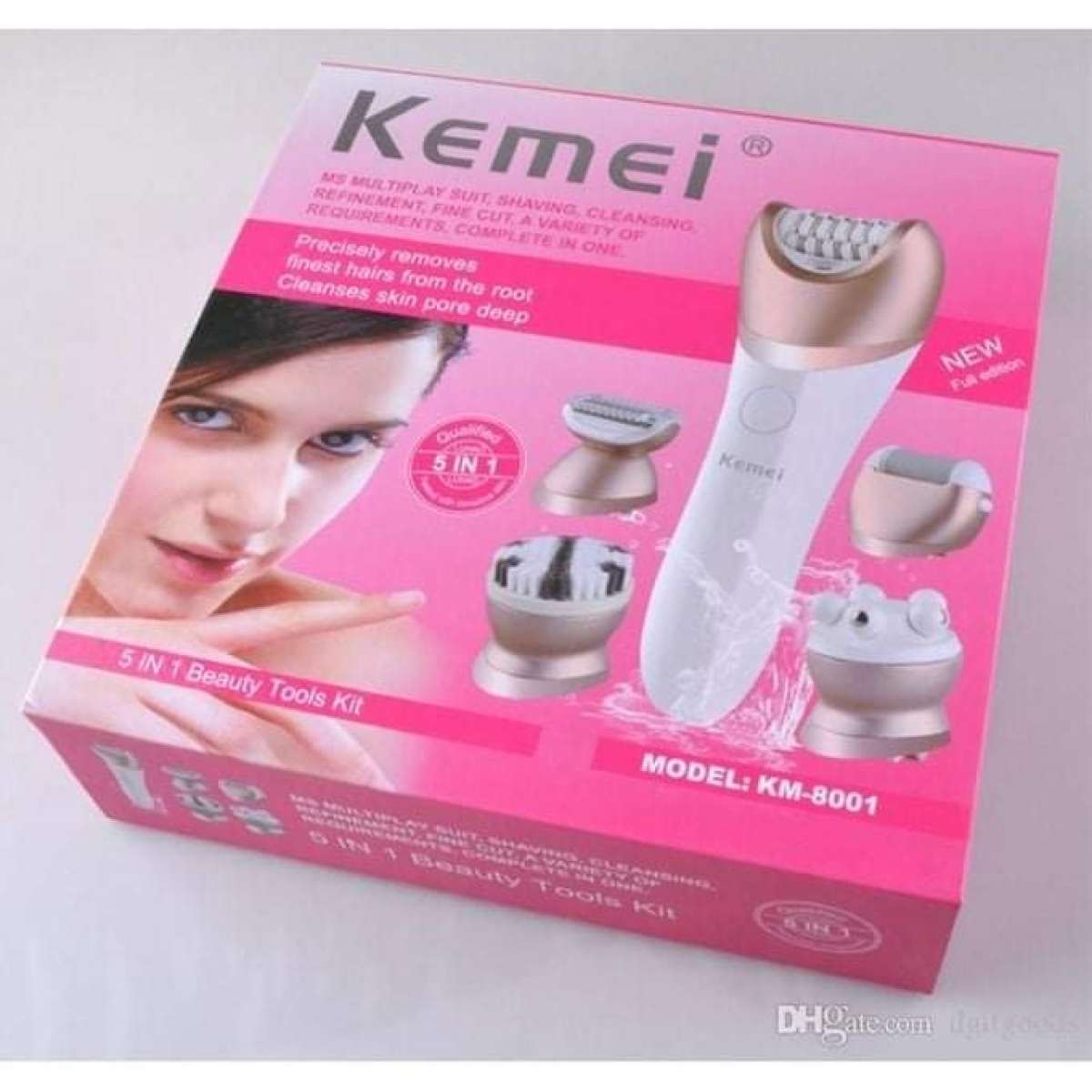 ماكينة إزالة الشعر تنظيف الوجه من الرؤوس السوداء kemei 8001