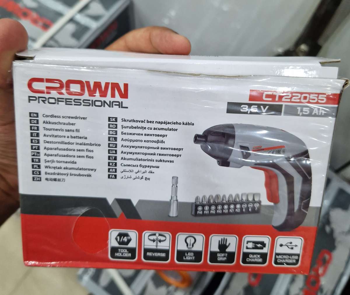 Tournevis nv crown CT22055 a Batterie 36v