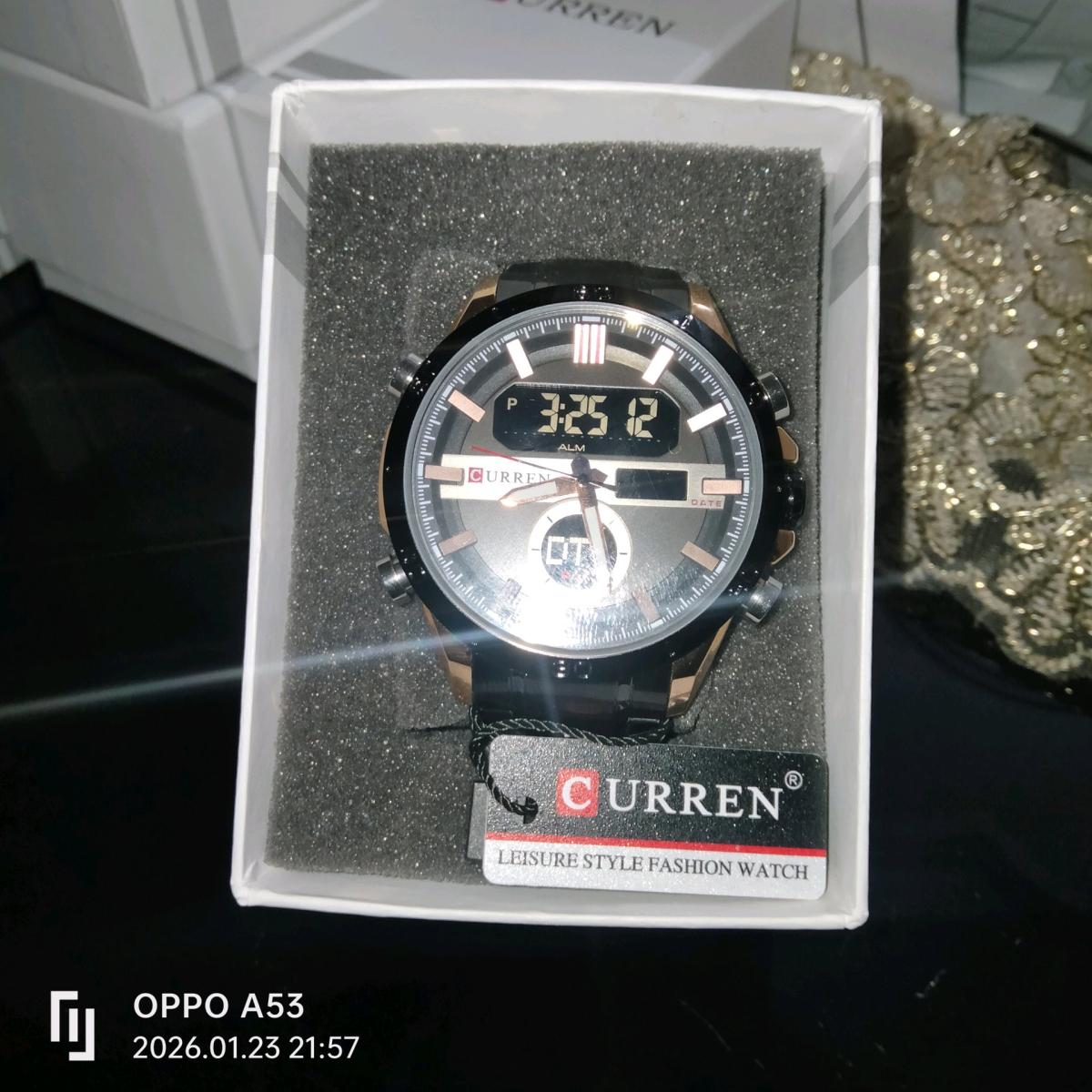 montre Curren hommes original Double montre