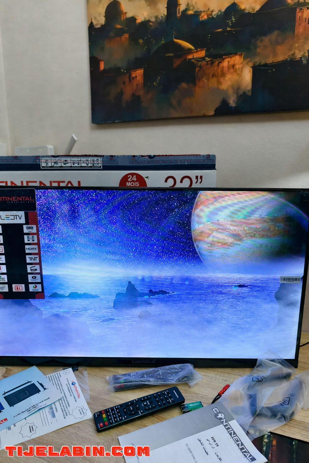 Télévision 32P Simple +Démo Intégrer+support Marque Continental