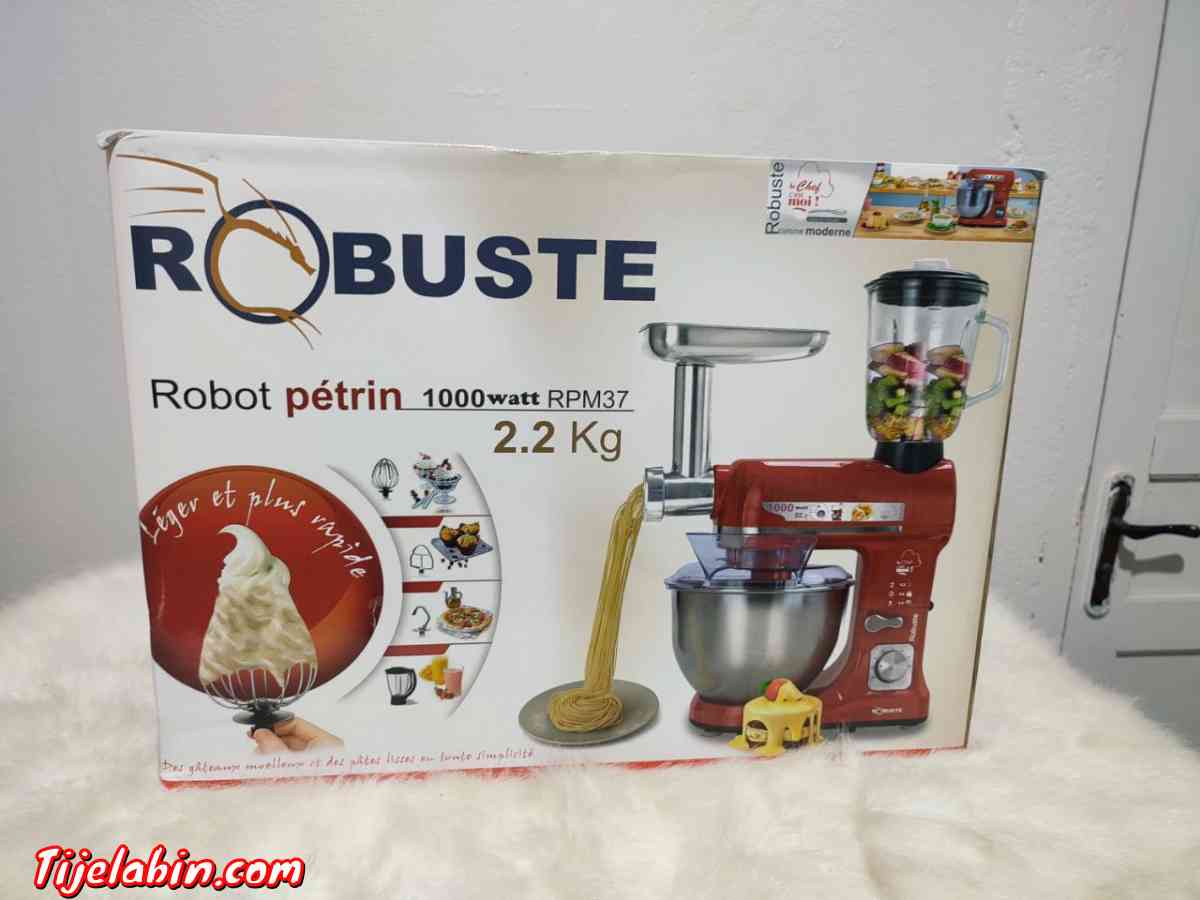 Pétrin 3en1 1000 Watts 5 Litres Couleur rouge Robuste