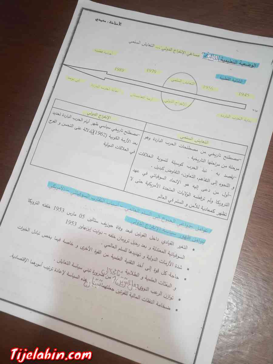 بعض من دروس التاريخ والجغرافيا للباك - Draria, Alger - Tijelabin