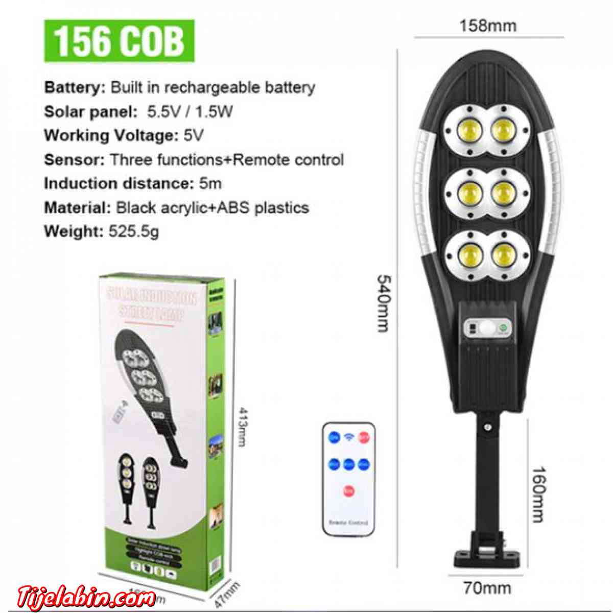 مصباح LED جداري كبير الحجم بمستشعر للحركة مزود بلوحة شمسية - Alger Centre, Alger - Tijelabin