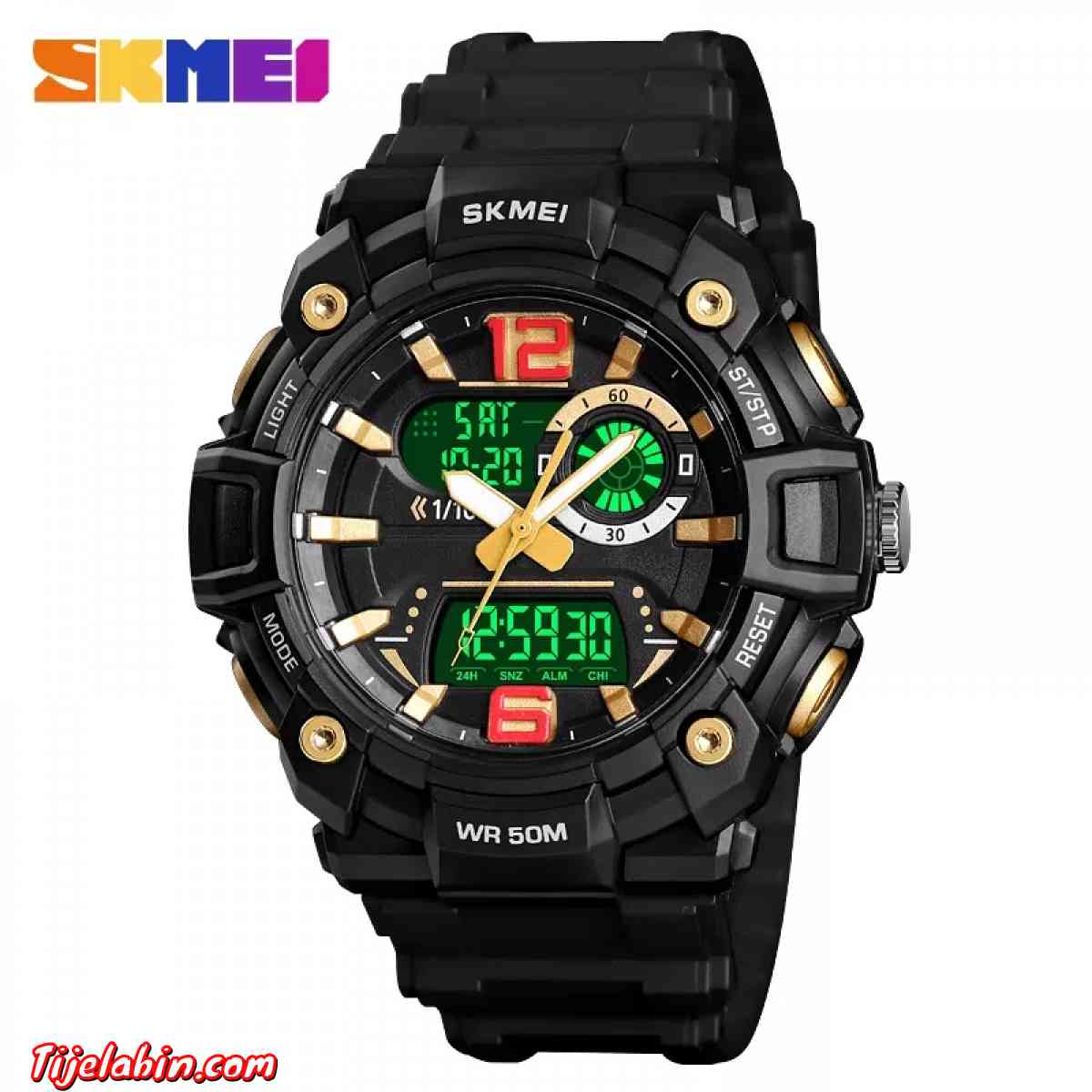 montre skmei original modèle 1529(noir/gold)