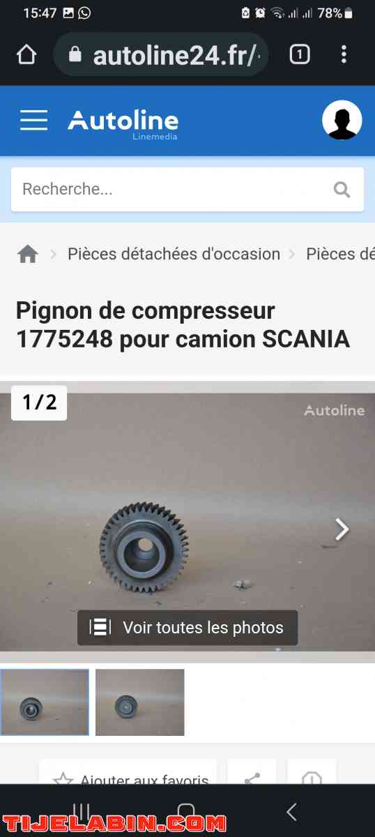 pignon de compresseur scania - Cheraga, Alger