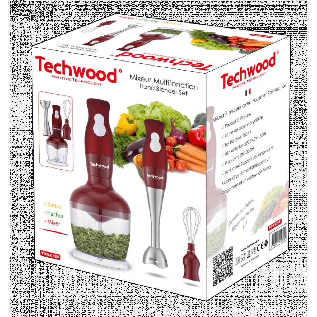 Mixeur Plongeant 3en1 300W 750mL Techwood - Alger Centre, Alger - Tijelabin