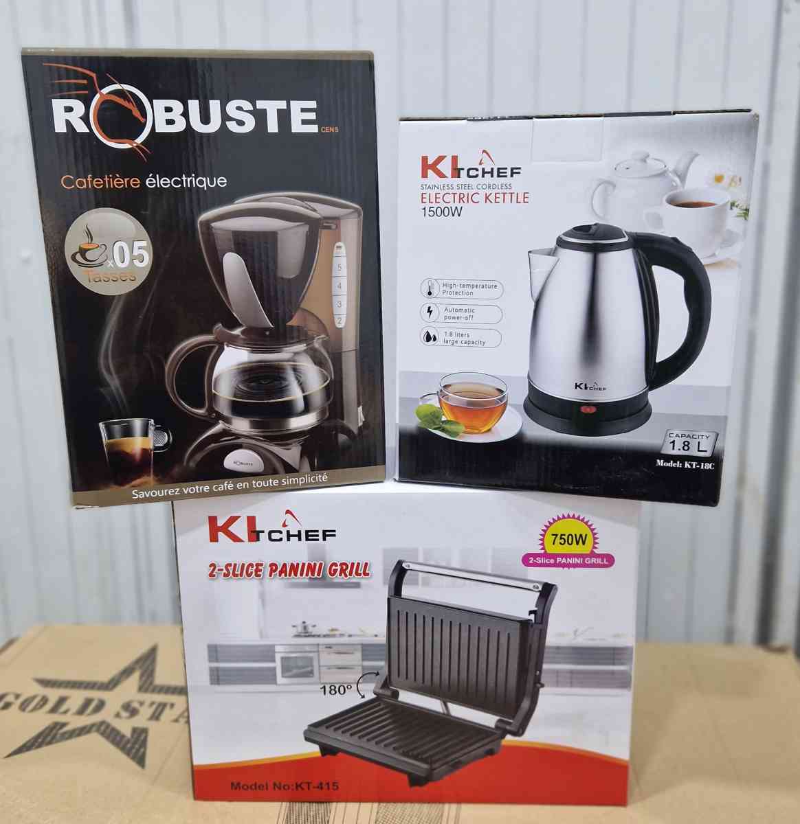 Pack panineuse kitchef  bouilloire kitchef cafetire Robuste - Alger Centre, Alger - Tijelabin