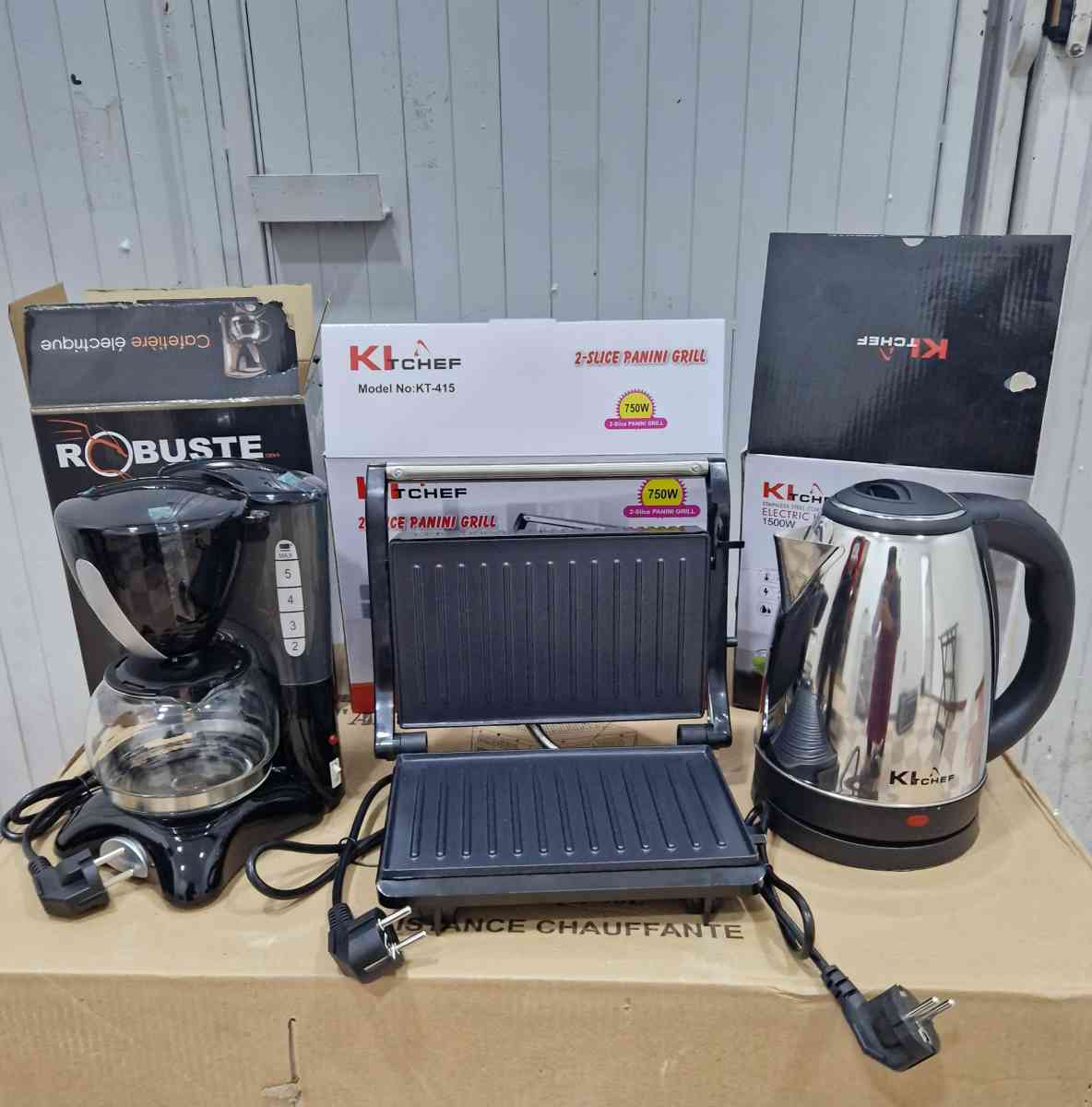 Pack panineuse kitchef  bouilloire kitchef cafetire Robuste