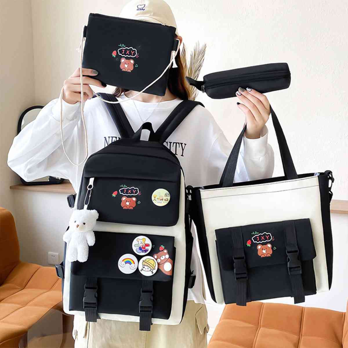 Ensemble Sac  dos Kawaii 4 pices joli sac  dos pour lcole - Bouinan, Blida - Tijelabin