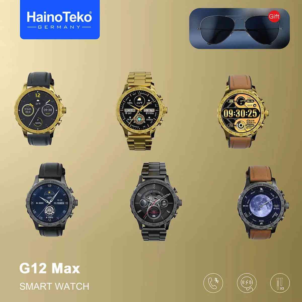 Haino Teko G12 Max Smartwatch avec 2 Bracelets et Lunettes - Alger Centre, Alger - Tijelabin