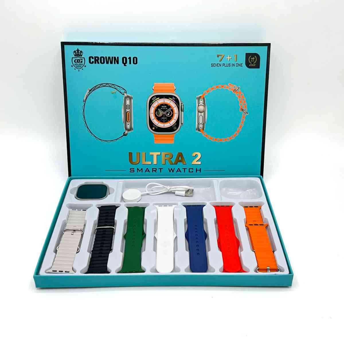 Crown Q10 Smart Watch Ultra 2 avec 7 BraceletsDcouvrez une m - Alger Centre, Alger