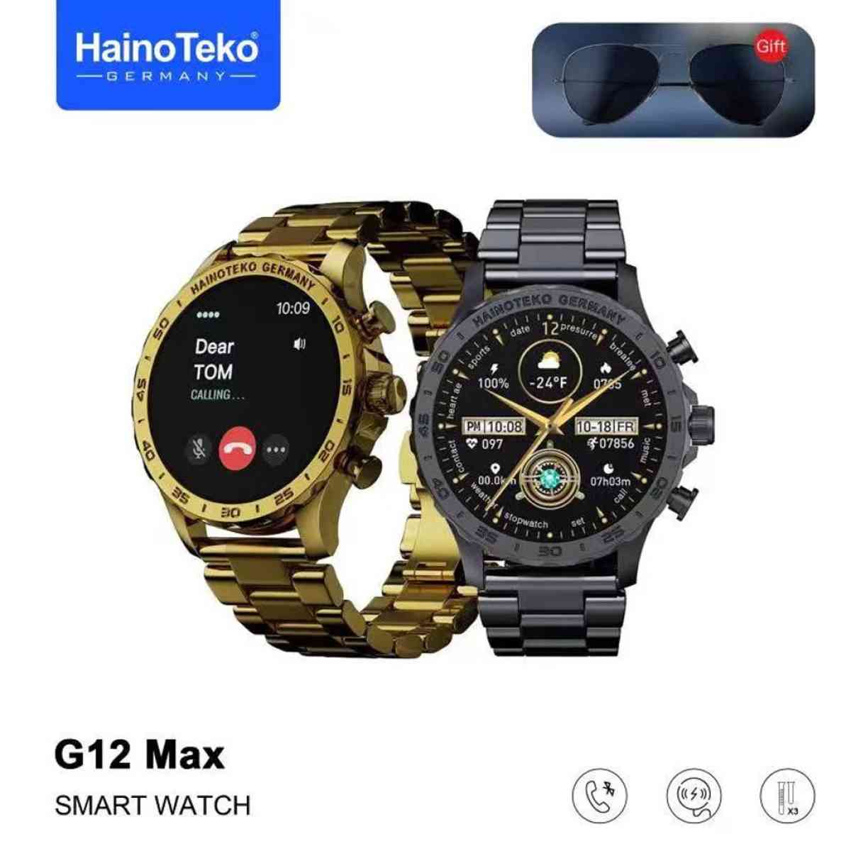 Haino Teko G12 Max Smartwatch avec 2 Bracelets et Lunettes - Alger Centre, Alger - Tijelabin