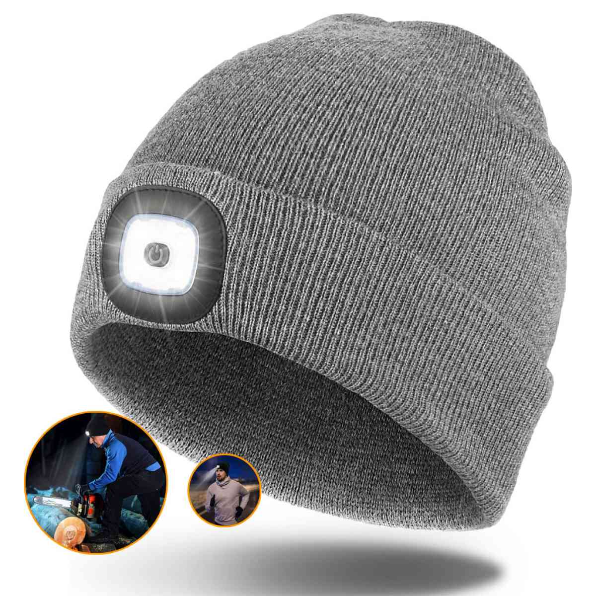 Bonnet LED Unisexe Rechargeable par USB  Gris - Alger Centre, Alger
