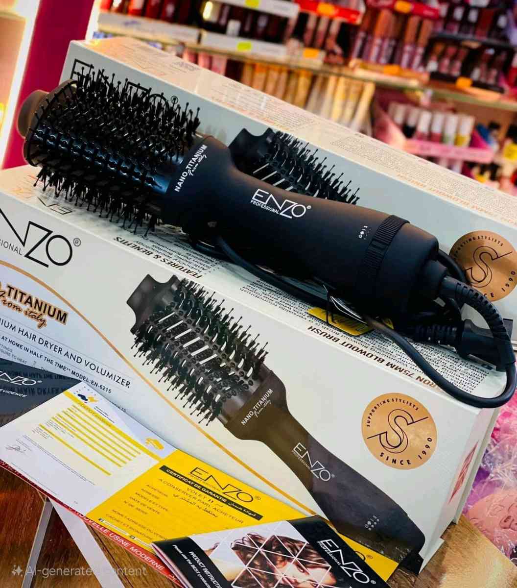 فرشاة شعر دوارة ENZO EN6215  2 في 1فرشاة هواء ساخن تجمع بين - Alger Centre, Alger - Tijelabin