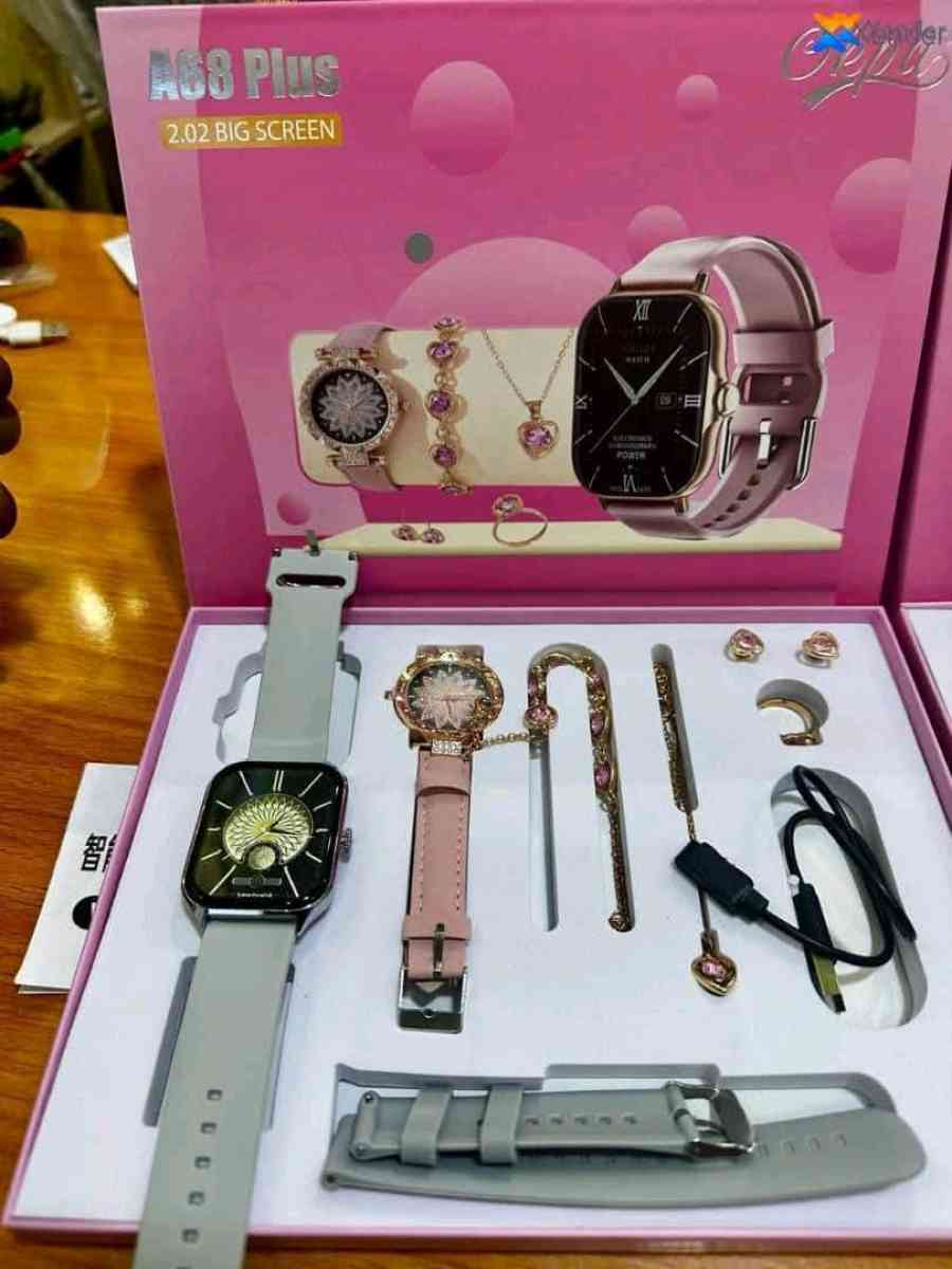 طقم A68 Plus ساعة ذكية واكسسوار - Alger Centre, Alger - Tijelabin