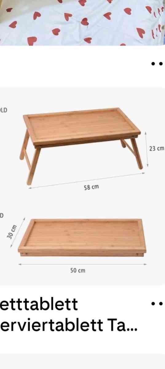 طاولة الفراش من الحطب table de lit en bois - Bordj El Bahri, Alger - Tijelabin
