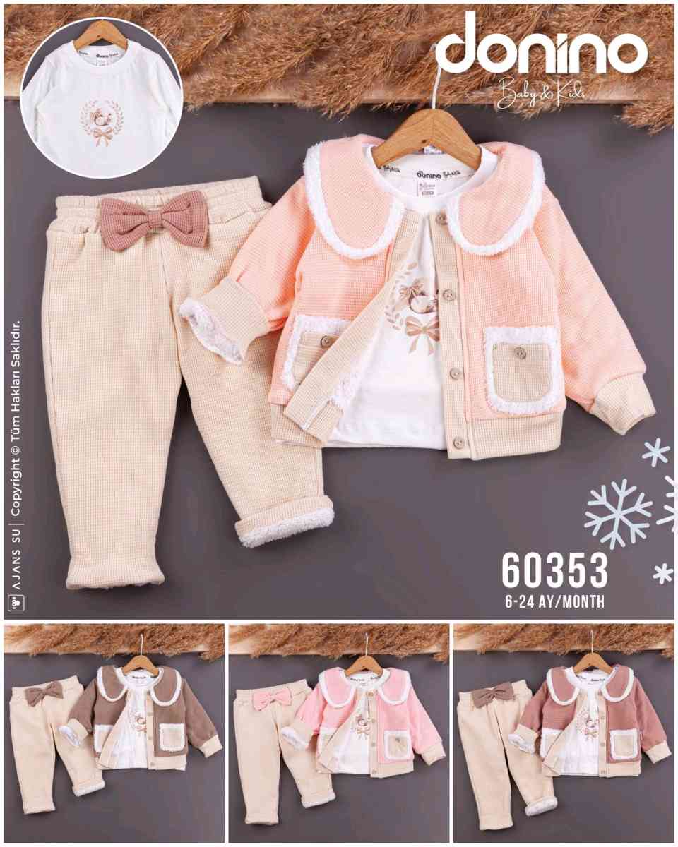 طقم دنينو الشتوي الناعم 3 قطع للبنات - Alger Centre, Alger - Tijelabin