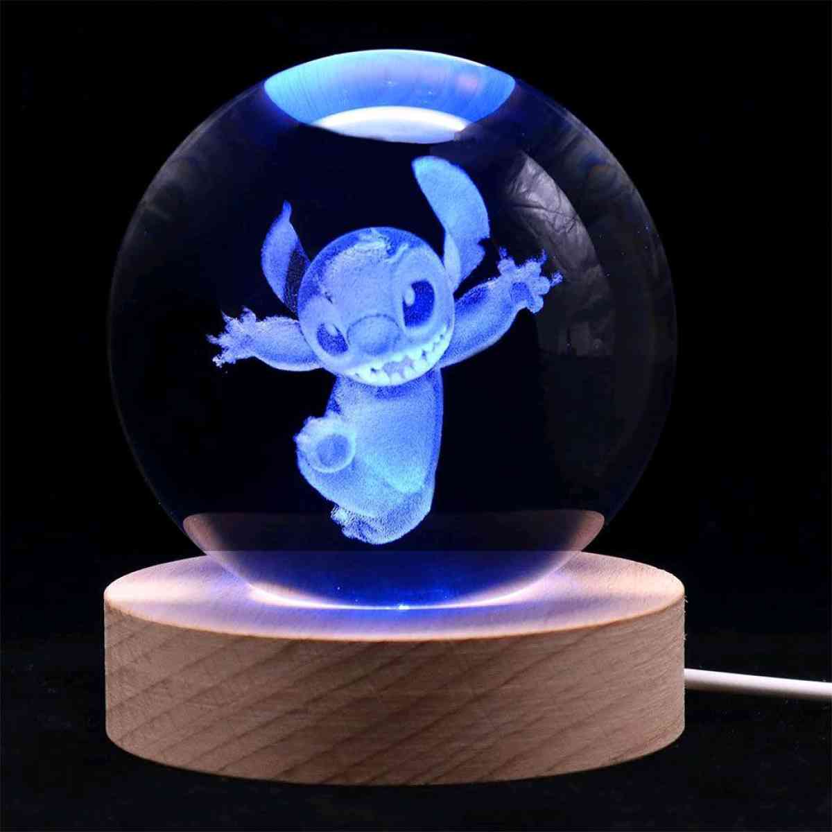 Lampe boule de projection en cristal 3D Stitch - Ain El Orak, El Bayadh - Tijelabin