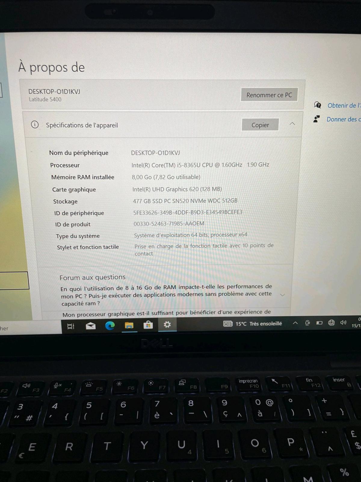 pc portable Dell latitude 5400 - Sidi Bel Abbes, Sidi Bel Abbes - Tijelabin