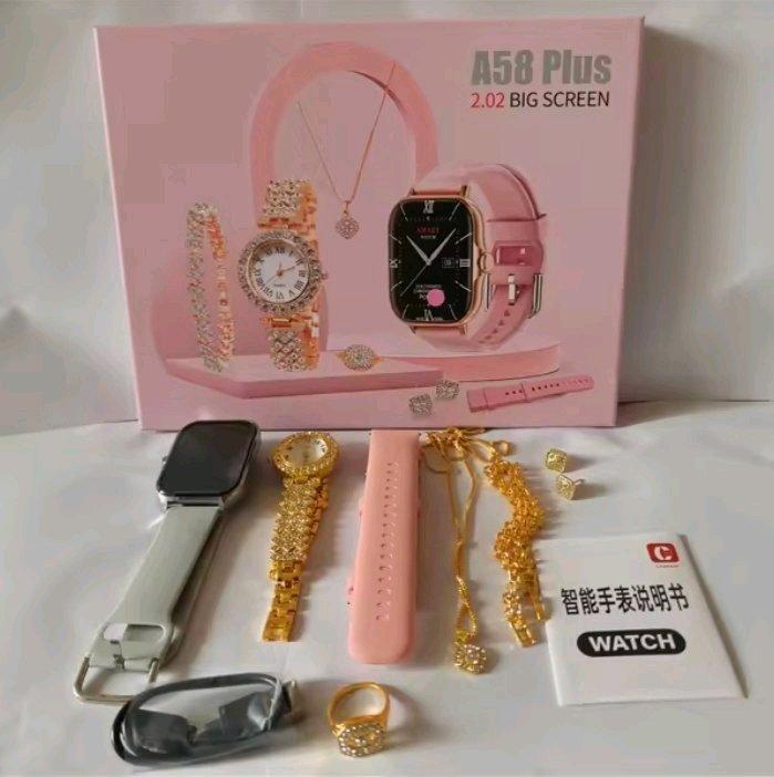 Smartbarry A58 Plus  ساعة ذكية مع طقم مجوهرات - Alger Centre, Alger - Tijelabin