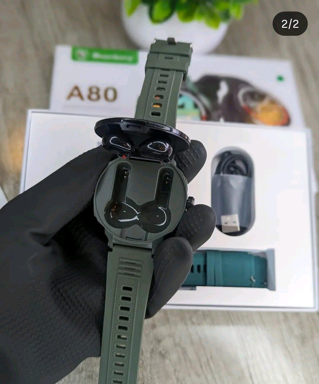 Smartbarry A80 ساعة ذكية 2 في 1 مع سماعات - Oran, Oran - Tijelabin