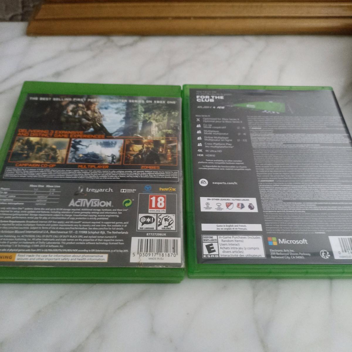 pack jeux Xbox FC 25 et call of Duty black ops III - Ain Chouhada, Djelfa - Tijelabin