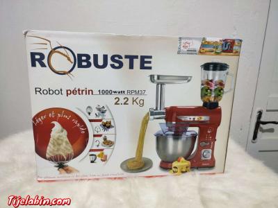 Pétrin 3en1 1000 Watts 5 Litres Couleur rouge Robuste