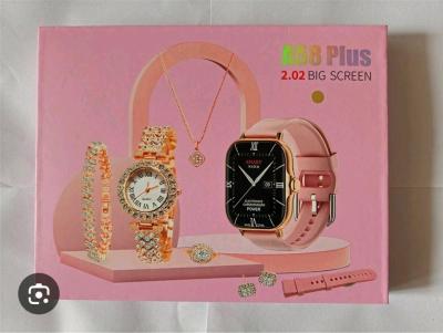 Smartbarry A58 Plus  ساعة ذكية مع طقم مجوهرات - Thumbnail 2
