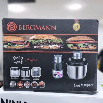 Hachoir inox 3en1 800W Avec 02 Bol Bergmann BC3000